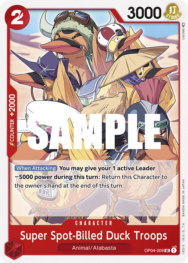 Super Spot-Billed Duck Troops - OP4-009 Uncommon