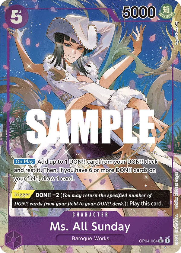 Ms. All Sunday - OP4-064 Super Rare Alternate Art