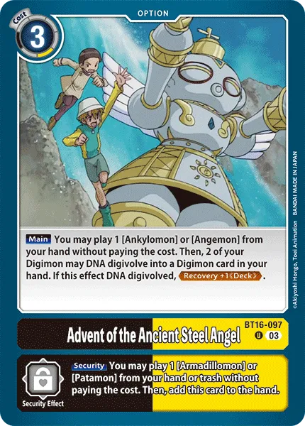 Advent of the Ancient Steel Angel - BT16-097 - Uncommon