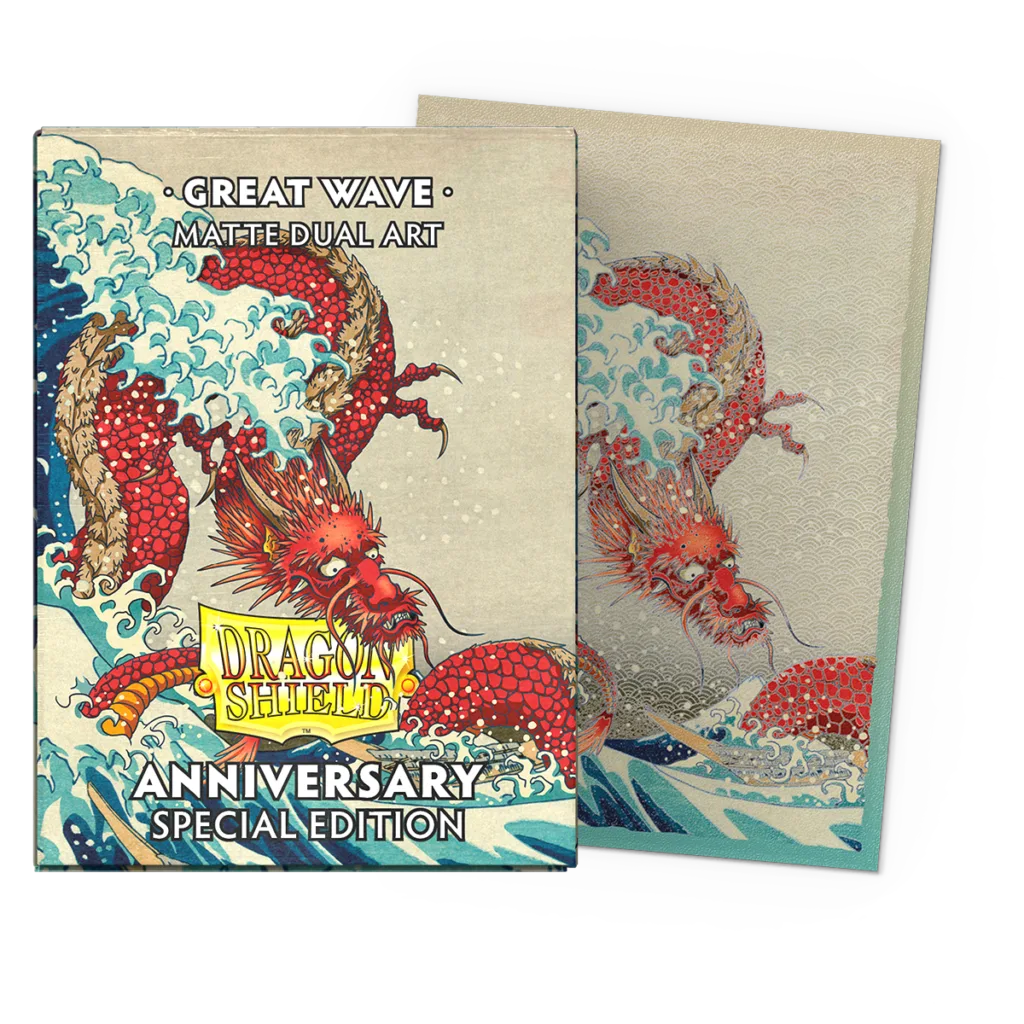 Dragon Shield Standard Size Sleeves - Great Wave - Matte Dual Art Sleeves x100