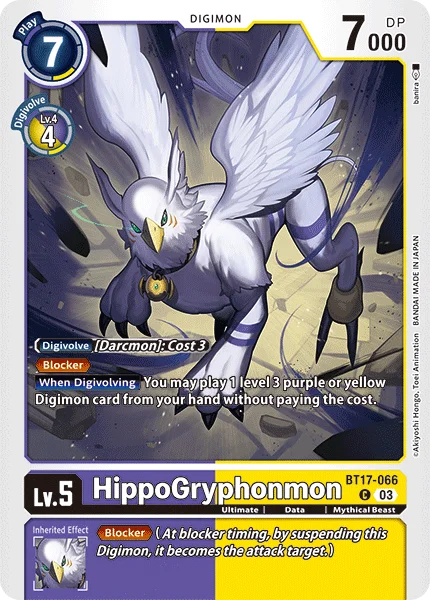 HippoGryphonmon  - BT17-066 - Common