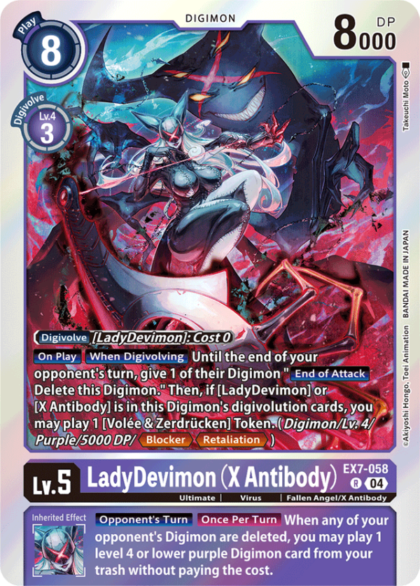 LadyDevimon (X Antibody) - EX7-058 - Rare