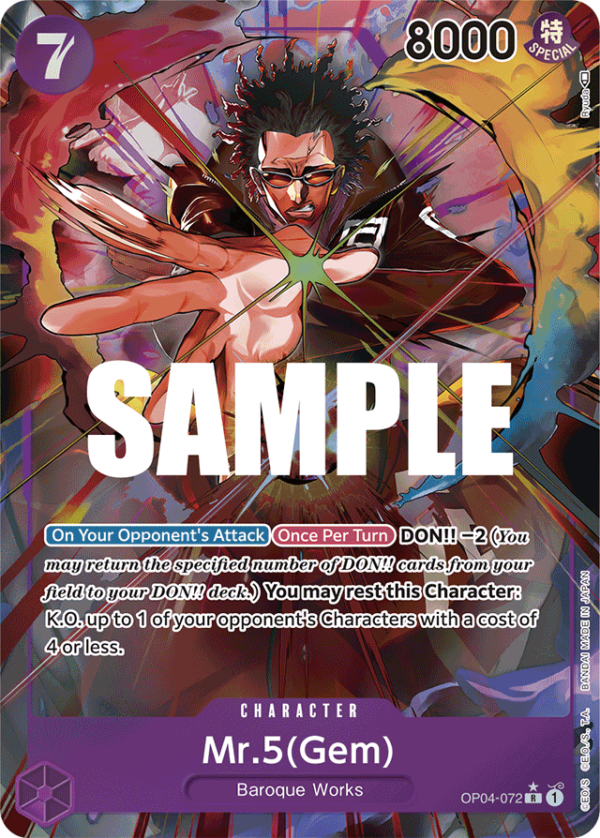 Mr.5(Gem) - OP04-072 - Alternate Art