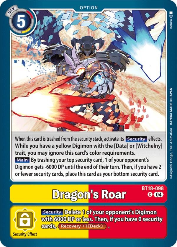 Dragon's Roar - BT18-098 - Common