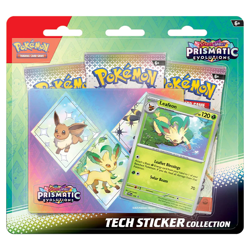 Pokemon - Scarlet & Violet - Prismatic Evolutions - Tech Sticker Collection - Leafeon