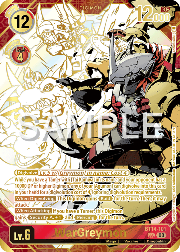 Wargreymon - BT14-101 - Rare Pull