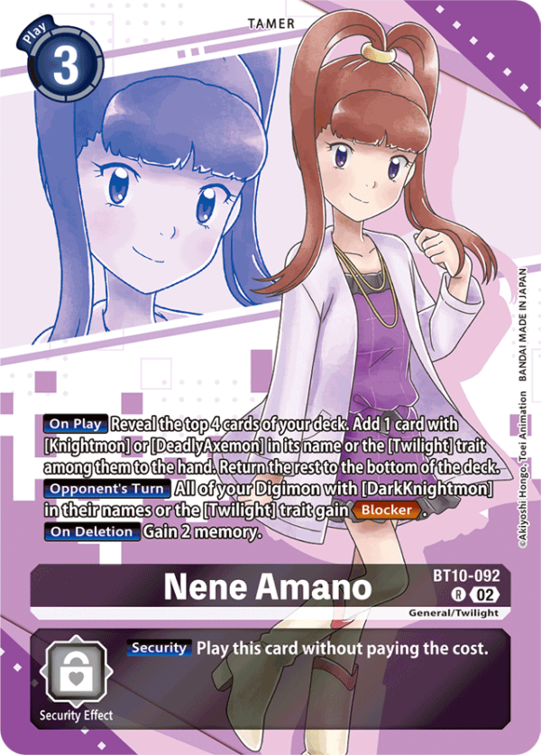 Nene Amano - XROS Encounter - BT10-092 Rare (PB-18)