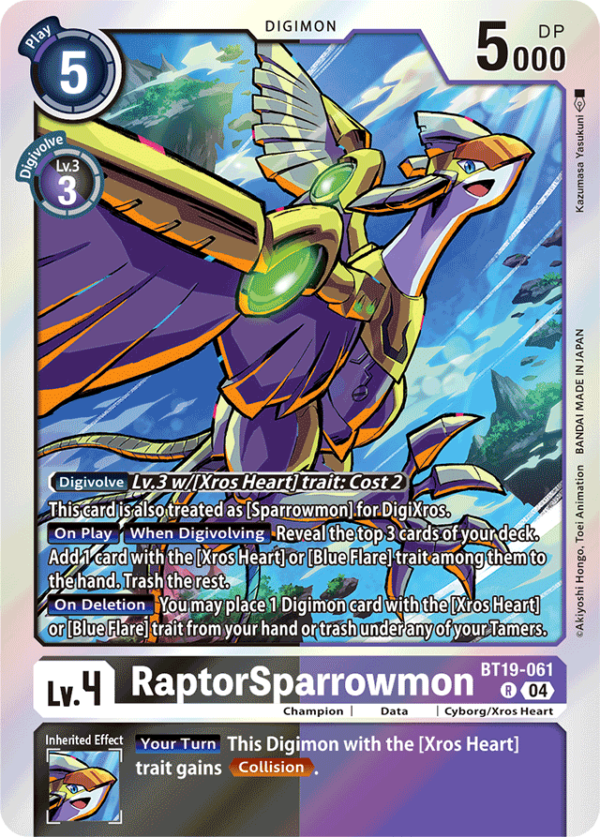 RaptorSparrowmon - BT19-061 - Rare