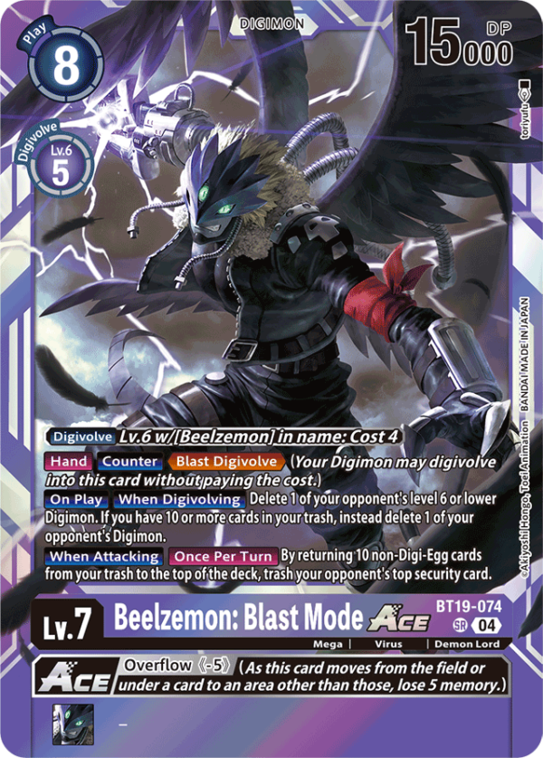 Beelzemon: Blast Mode ACE - BT19-074 - Super Rare