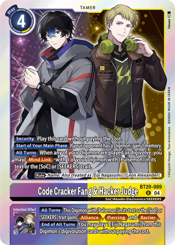 Code Cracker Fang & Hacker Judge - BT20-089 - Rare