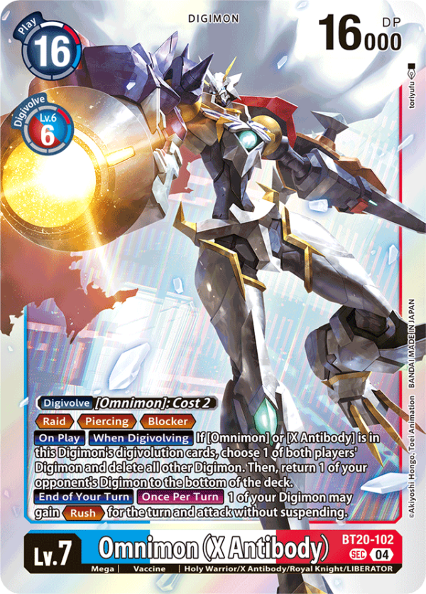 Omnimon - X Antibody - BT20-102 - Secret Rare
