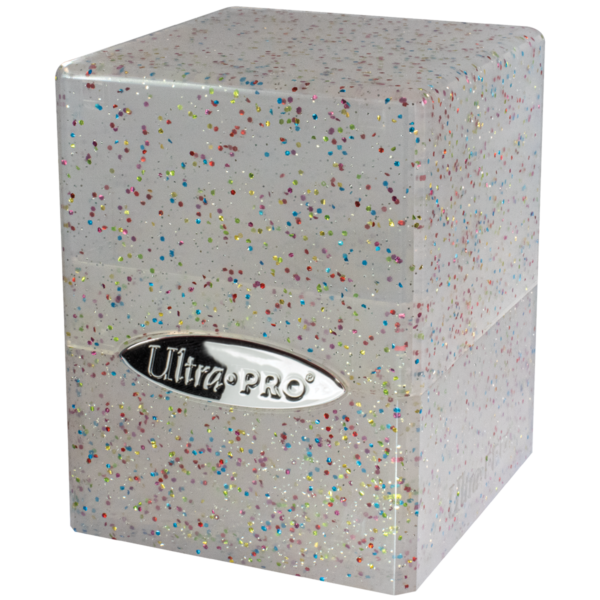 Glitter Satin Cube CRYSTAL