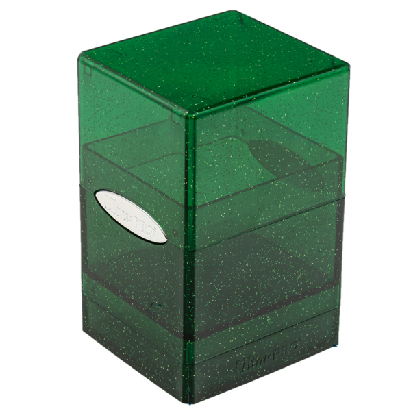 Glitter Satin Tower Deck Box GREEN