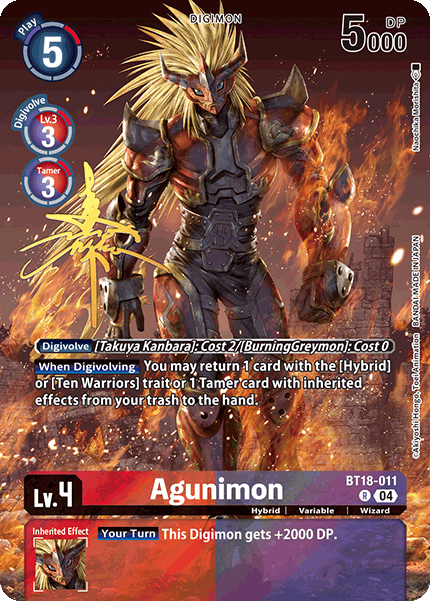 Agunimon (BT18-011) Rare Pull