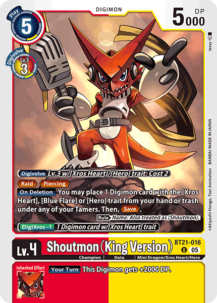 Shoutmon (King Version) - (BT21-016) - Uncommon