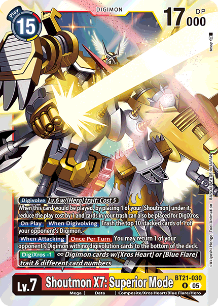 Shoutmon X7: Superior Mode (BT21-030) - Rare