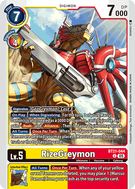 RizeGreymon (BT21-044) - Uncommon