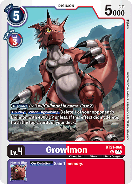Growlmon (BT21-068) - Common