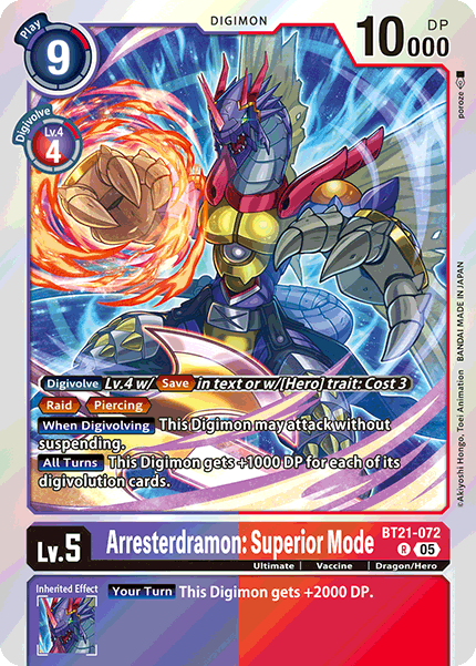 Arresterdramon: Superior Mode (BT21-072) - Rare