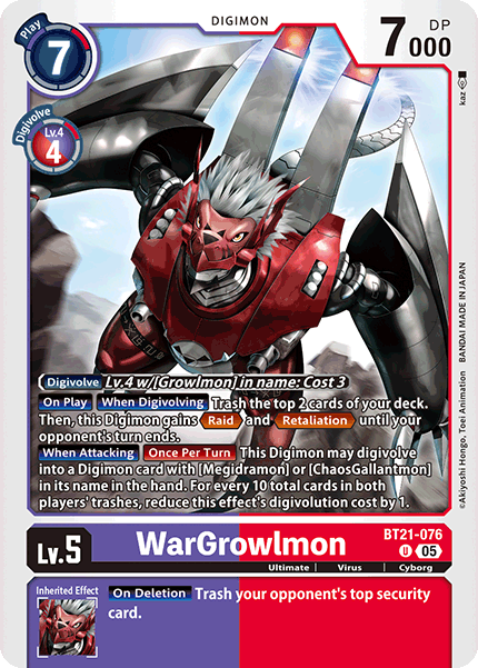 WarGrowlmon (BT21-076) - Uncommon