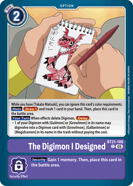 The Digimon I Designed (BT21-100) - Common