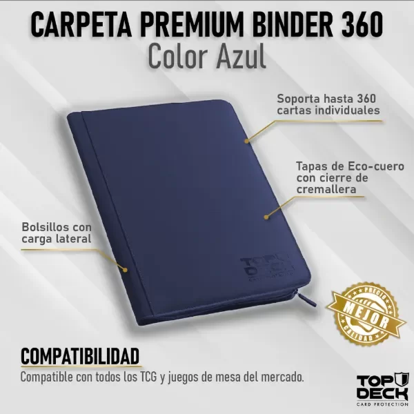 TOP DECK Carpeta Premium 360 color Azul